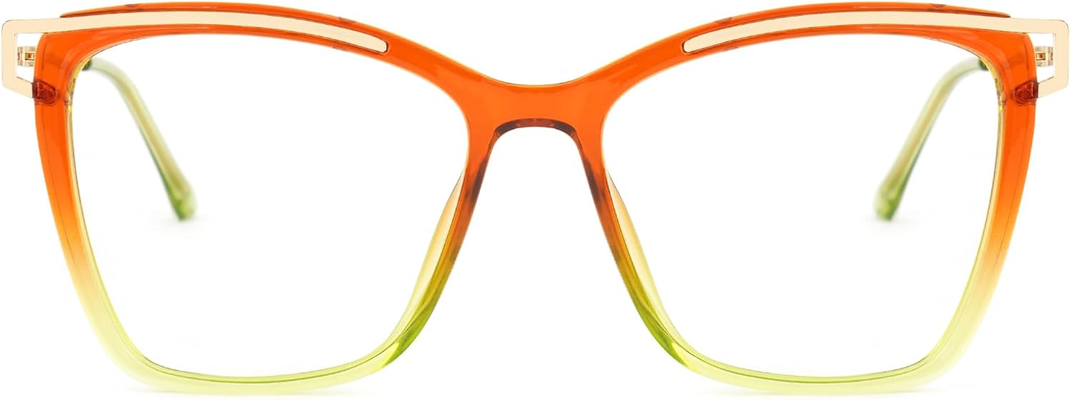 Amazon | Zeelool 特大フレームメガネ 女性用 スクエア眼鏡